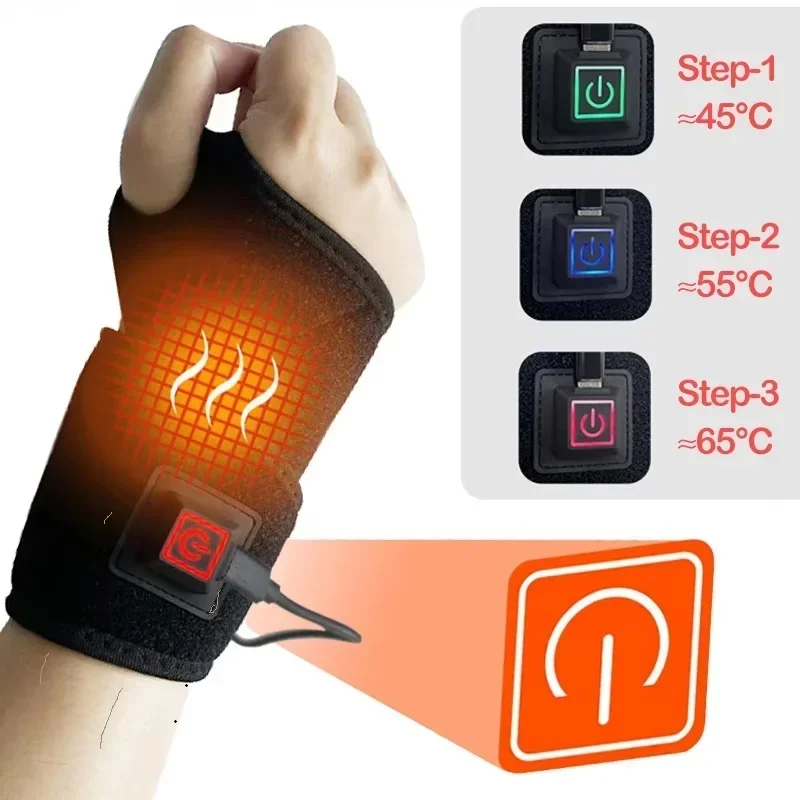 Wrist Wraps - Isıtmalı El Masaj Aleti, Bilek Koruyucu,