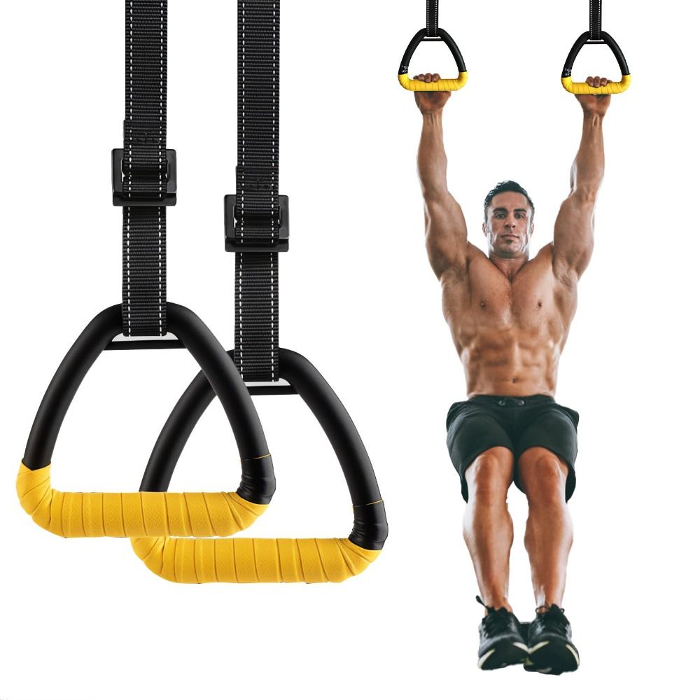 Gymnastic Ring - 1 Çift Premium, Delme Gerektirmeyen, Ayarlanabilir