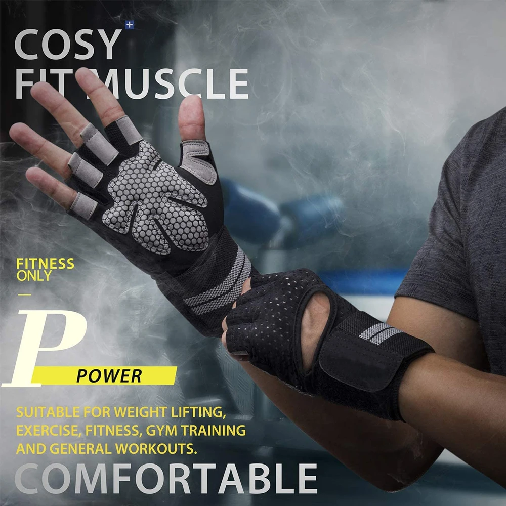 1 çift yarım parmak spor salon - Weightlifting Gloves incelemesi ve fiyatı